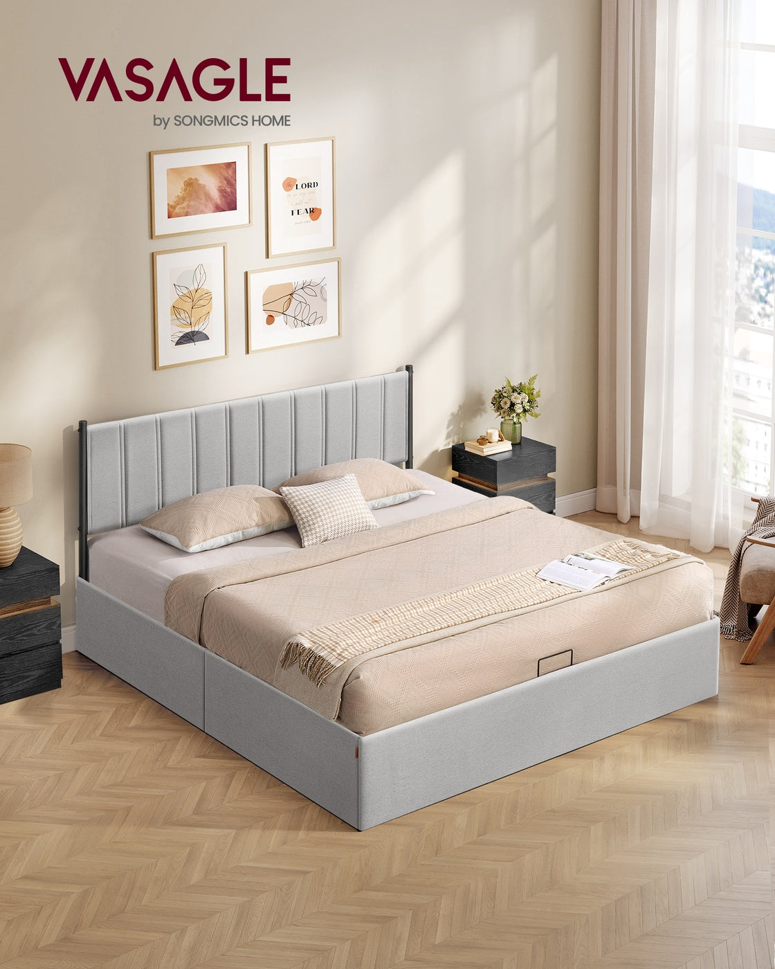 Lift Up Storage Bed Frame King Size