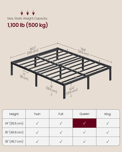 Twin Metal Bed Frame 14 Inches Tall - image 23
