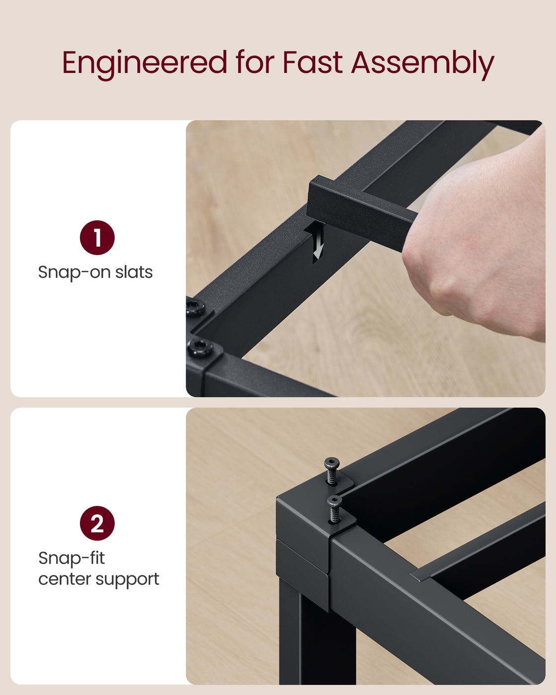 Twin Metal Bed Frame 14 Inches Tall - image 5