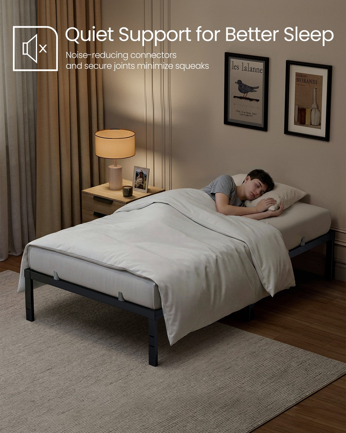 Twin Metal Bed Frame 14 Inches Tall - image 8