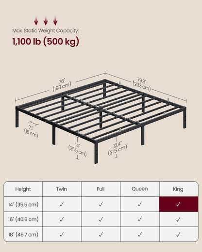Twin Metal Bed Frame 14 Inches Tall - image 28