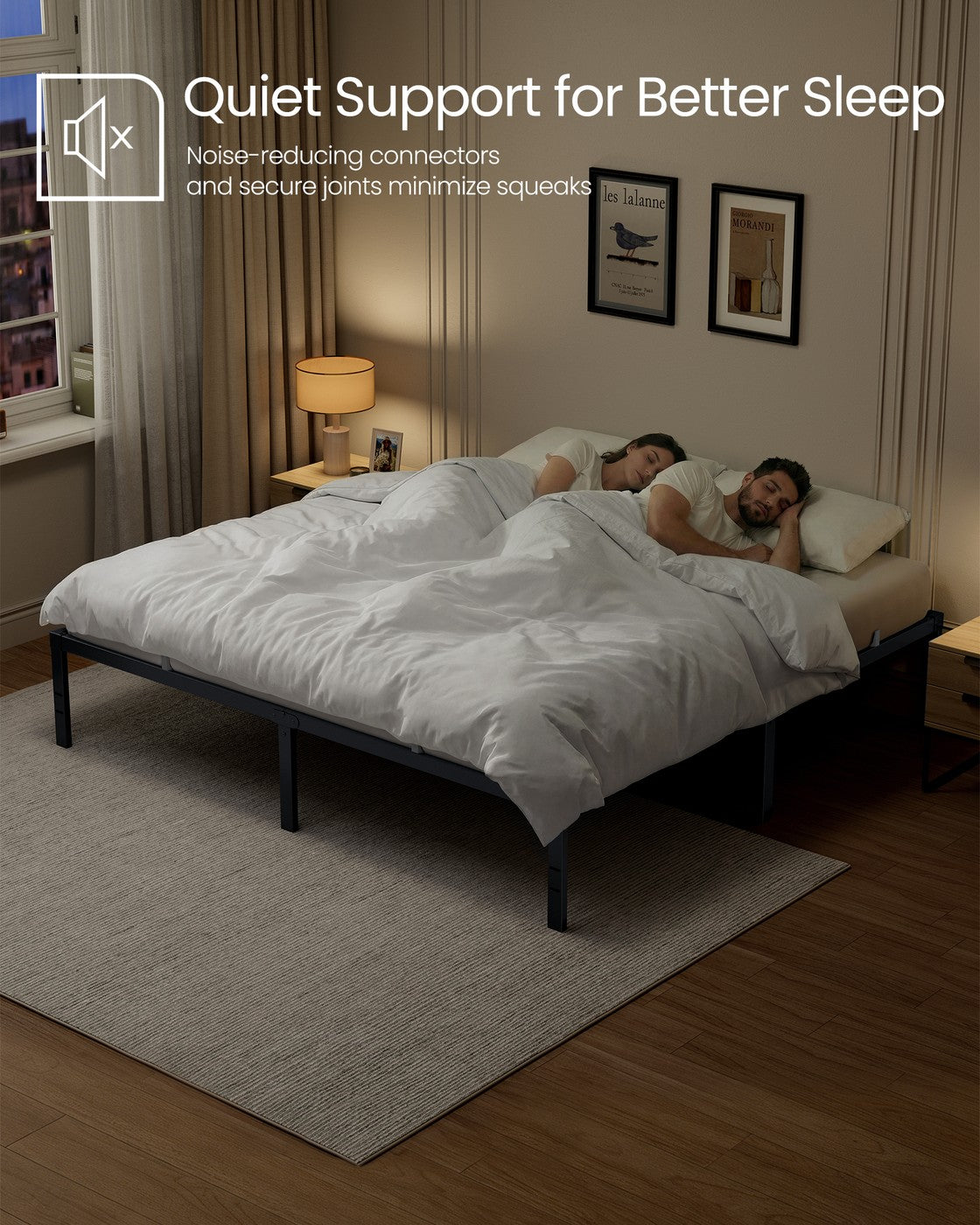 Twin Metal Bed Frame 16 Inches Tall - image 32