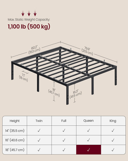 Twin Metal Bed Frame 18 Inches Tall - image 17