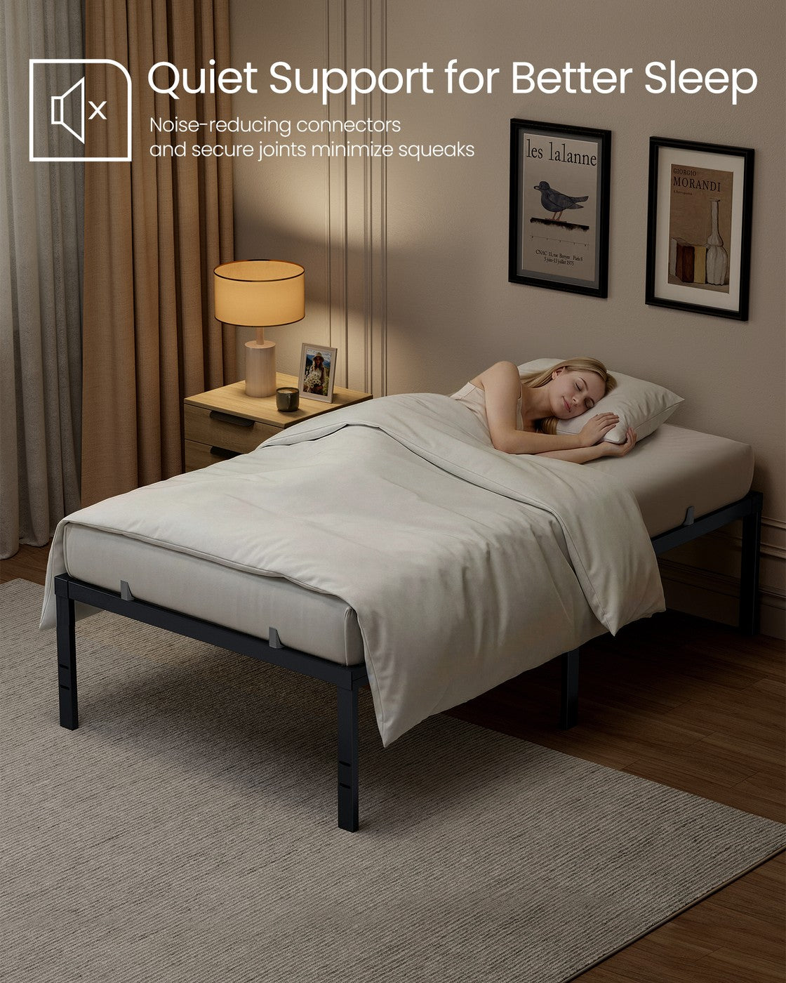 Twin Metal Bed Frame 18 Inches Tall - image 8