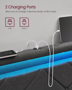 LED Bed Frame Twin Size