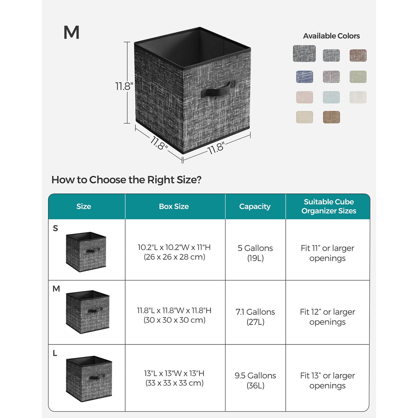Non-Woven Fabric Storage Cubes with Double Handles - HWLEXTRA 