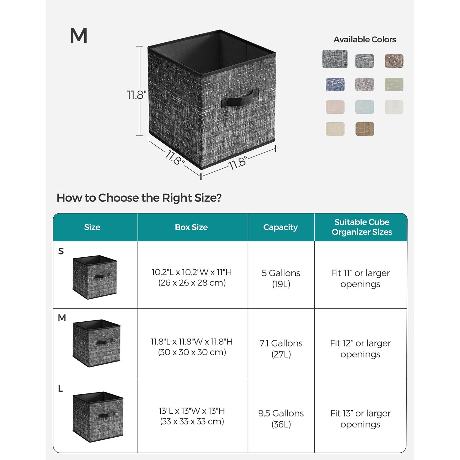 Non-Woven Fabric Storage Cubes with Double Handles - HWLEXTRA 