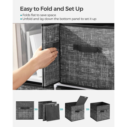 Non-Woven Fabric Storage Cubes with Double Handles - HWLEXTRA 