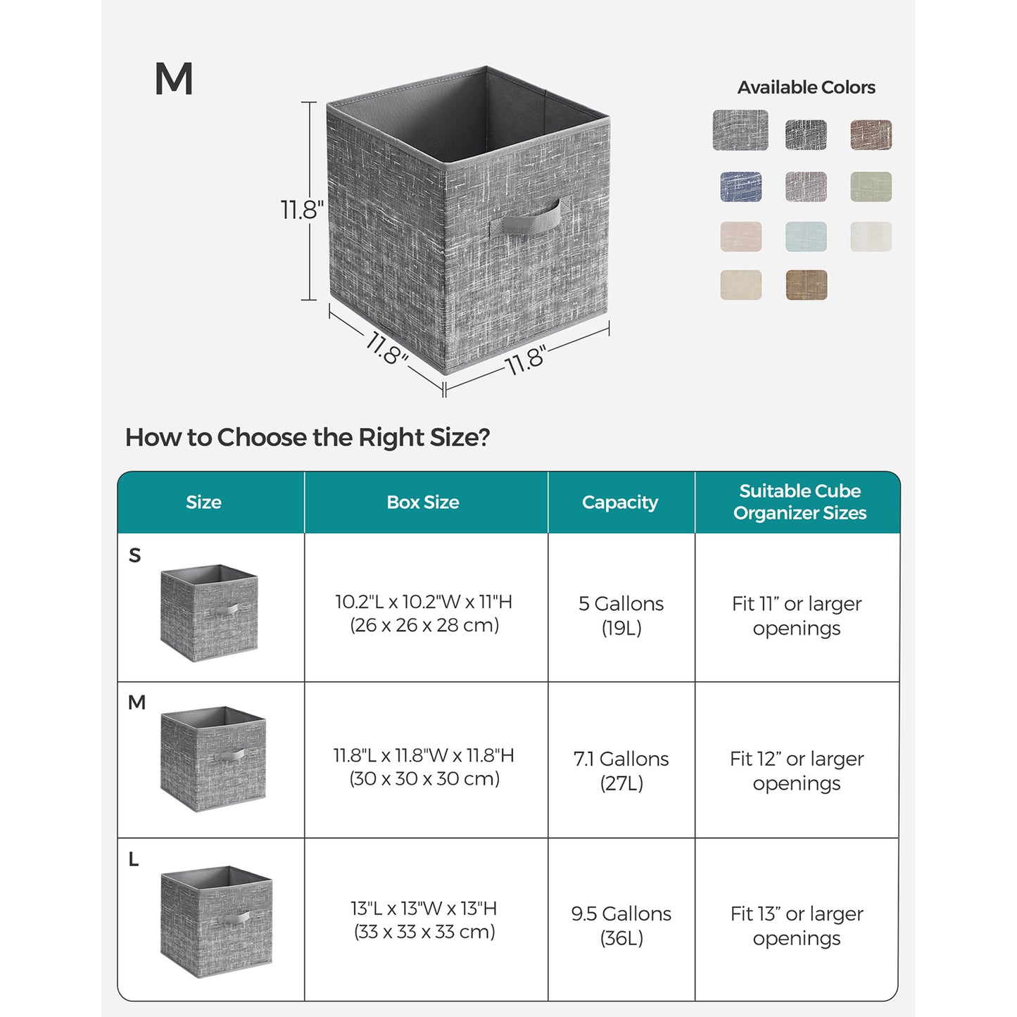 Non-Woven Fabric Storage Cubes with Double Handles - HWLEXTRA 