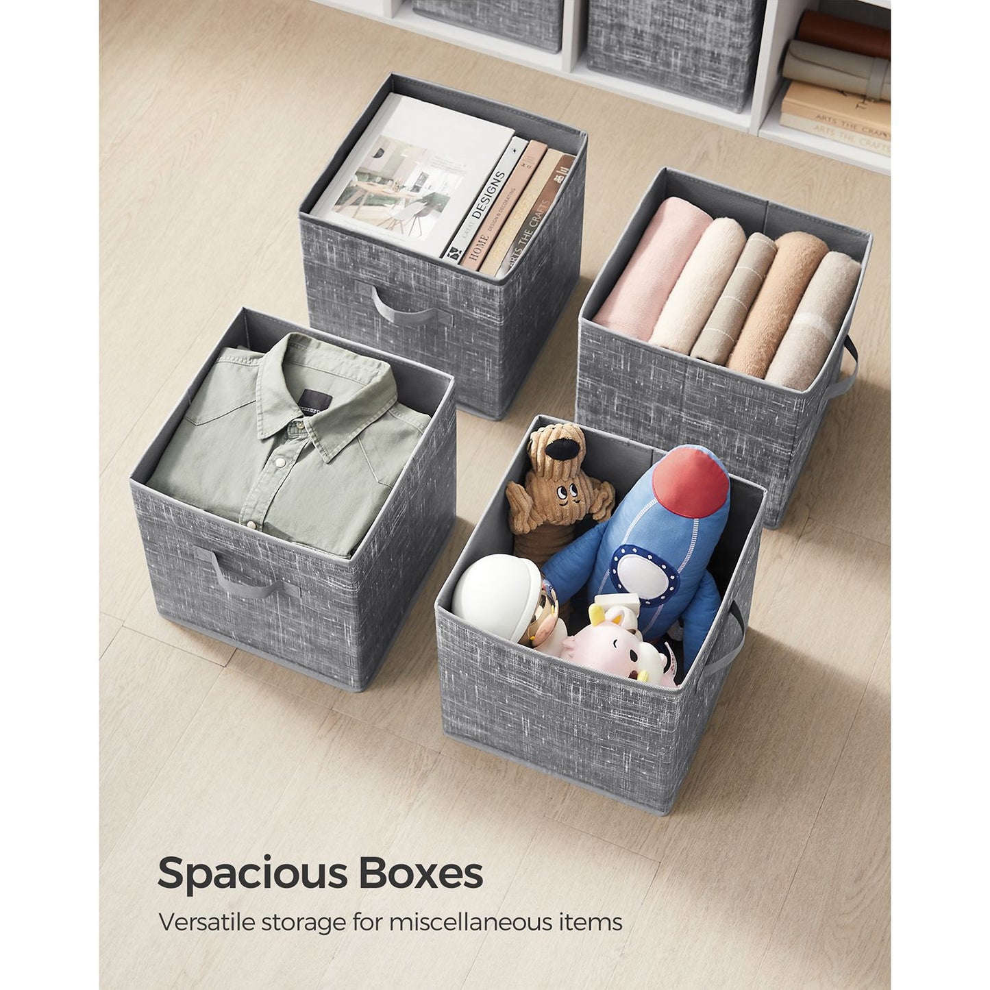 Non-Woven Fabric Storage Cubes with Double Handles - HWLEXTRA 