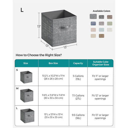 Non-Woven Fabric Storage Cubes with Double Handles - HWLEXTRA 