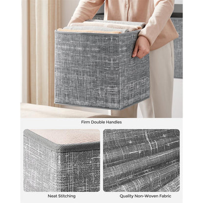 Non-Woven Fabric Storage Cubes with Double Handles - HWLEXTRA 
