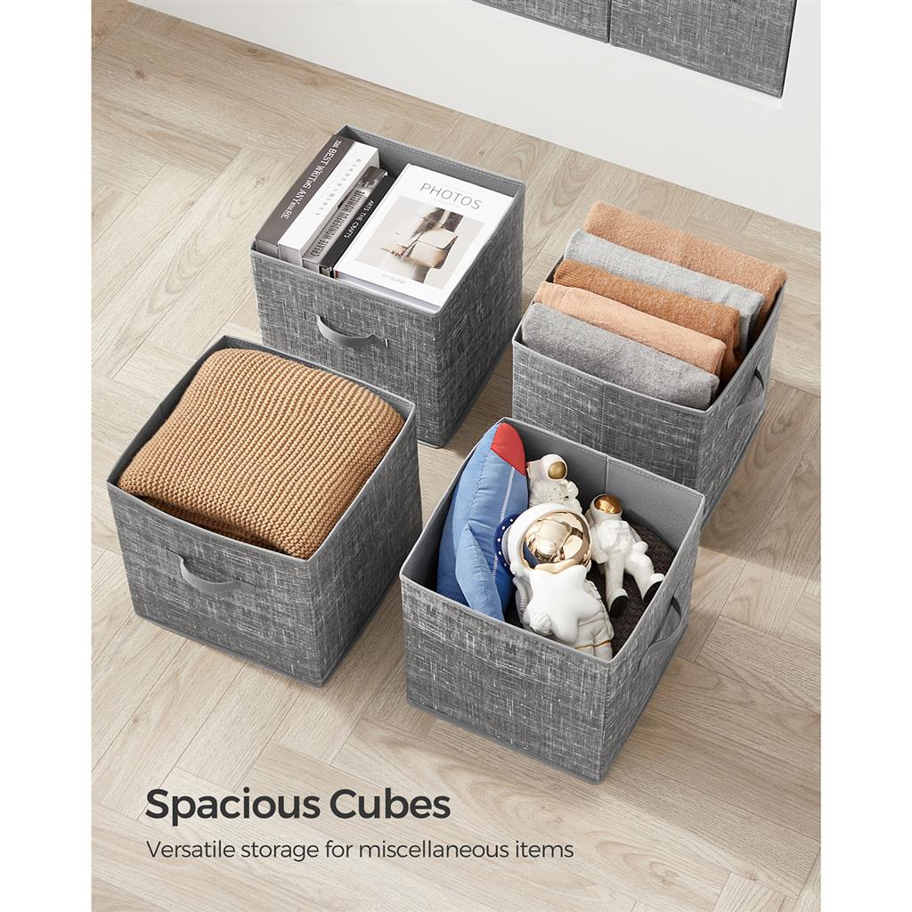 Non-Woven Fabric Storage Cubes with Double Handles - HWLEXTRA 