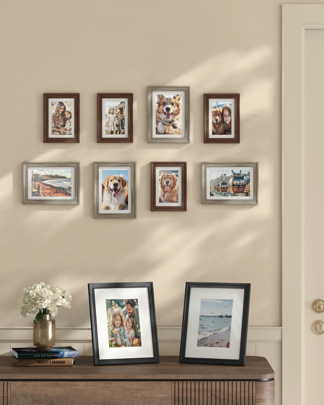 Picture Frames with 16 Mats, Set of 10 Collage Photo Frames - image 3