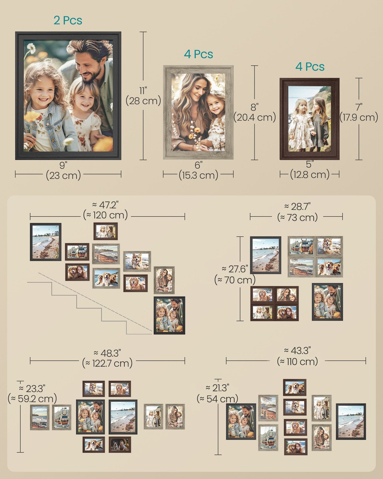 Picture Frames with 16 Mats, Set of 10 Collage Photo Frames - image 7