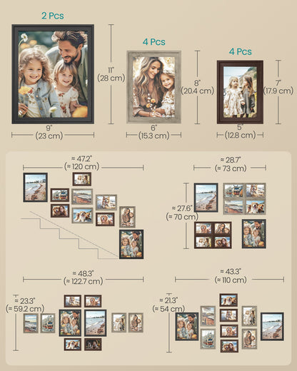 Picture Frames with 16 Mats, Set of 10 Collage Photo Frames - image 7