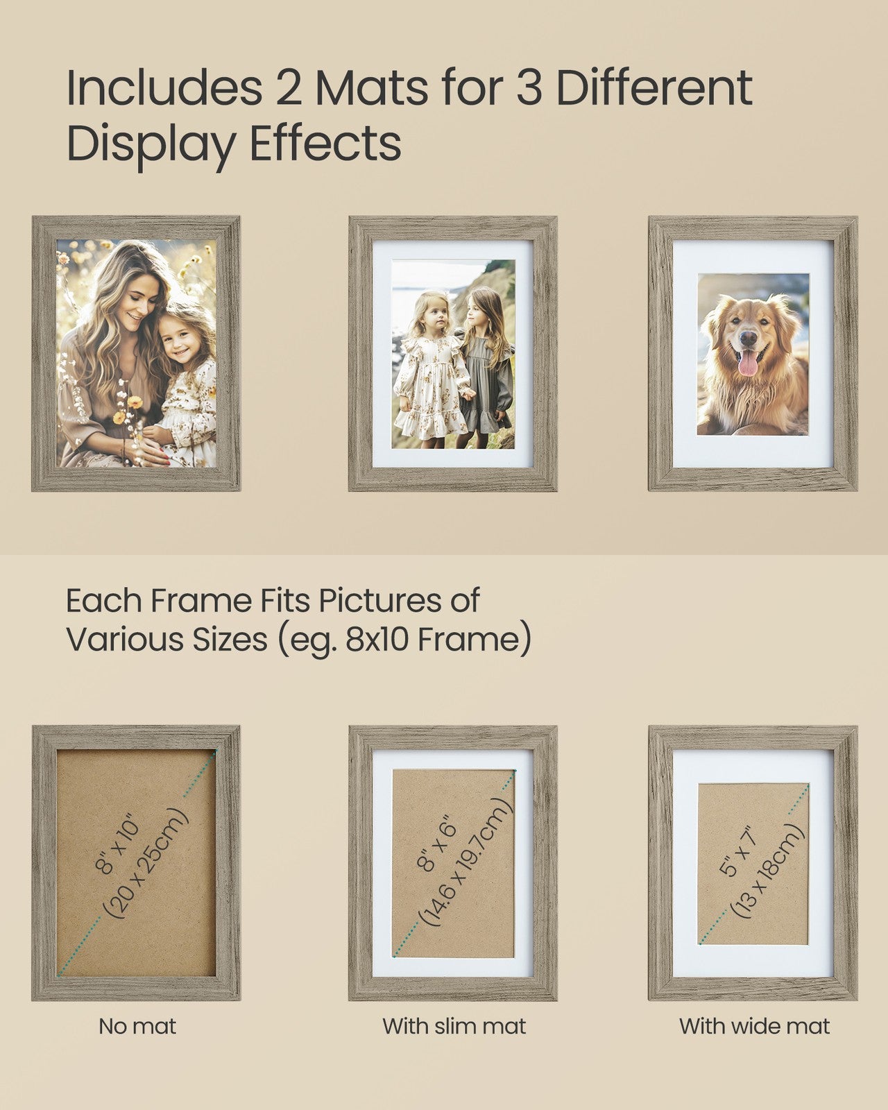 Picture Frames with 16 Mats, Set of 10 Collage Photo Frames - image 9