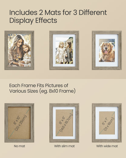 Picture Frames with 16 Mats, Set of 10 Collage Photo Frames - image 9