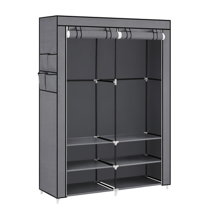 Portable Closet Wardrobe with Shoe Rack and Cover - image 1