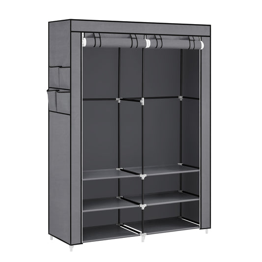 Portable Closet Wardrobe with Shoe Rack and Cover - image 1