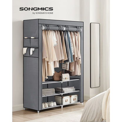 Portable Closet Wardrobe with Shoe Rack and Cover - image 3