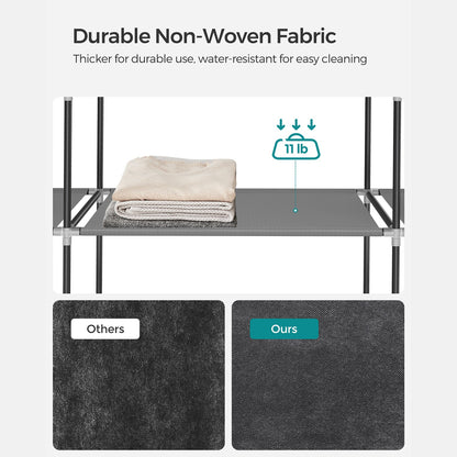 Portable Closet Wardrobe with Shoe Rack and Cover - image 6