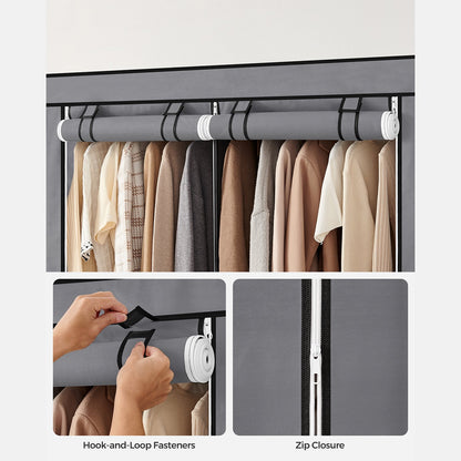 Portable Closet Wardrobe with Shoe Rack and Cover - image 10
