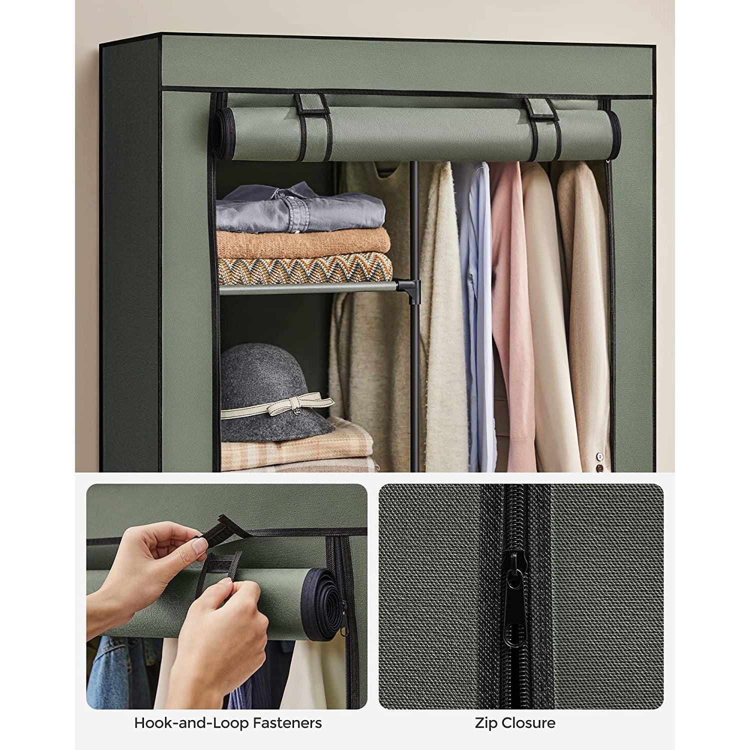 Large Capacity Wardrobe Closet Organizer with 6 Shelves - image 4