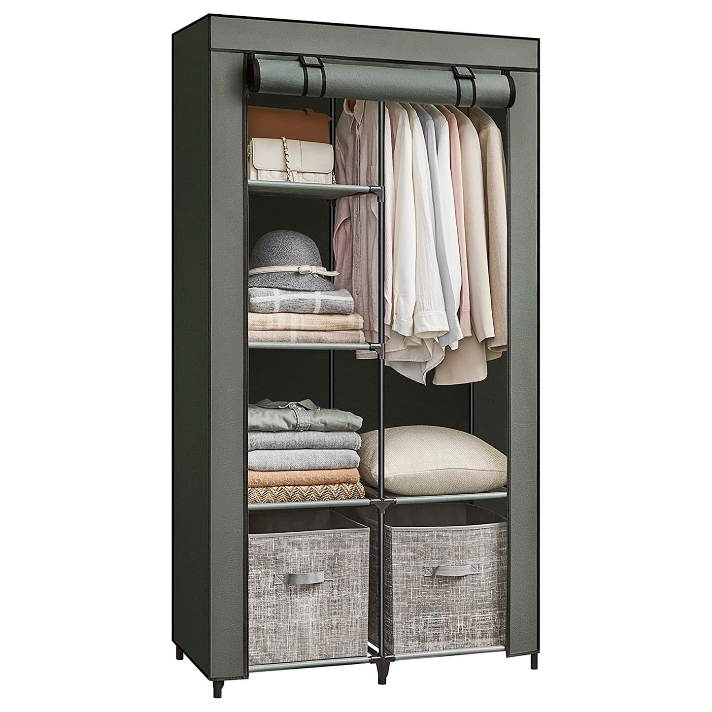 Large Capacity Wardrobe Closet Organizer with 6 Shelves - image 8