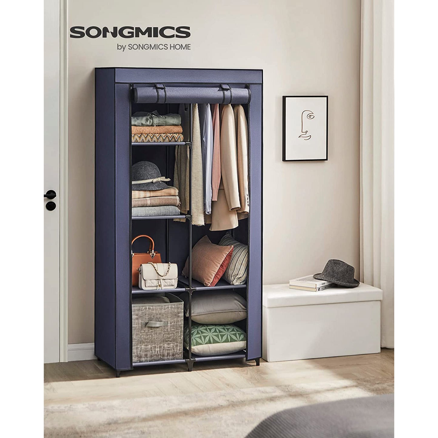 Large Capacity Wardrobe Closet Organizer with 6 Shelves - image 11
