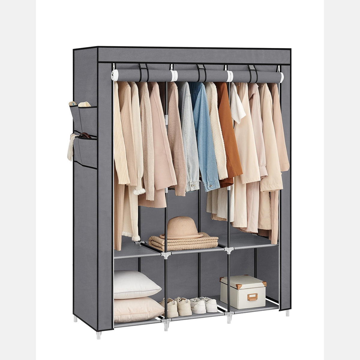 Wardrobe Closet Organizer with Cover