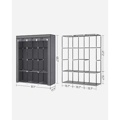 Wardrobe Closet Organizer with Cover