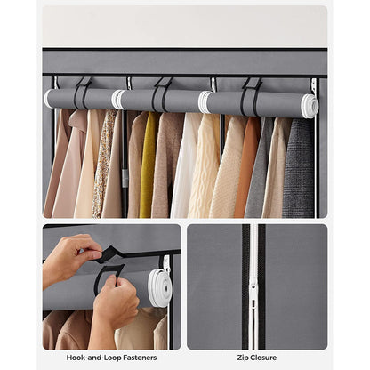 Wardrobe Closet Organizer with Cover