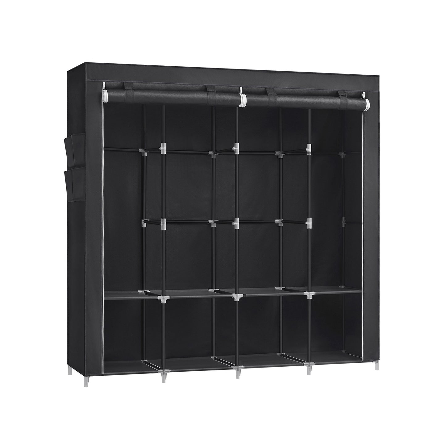 Portable Closet with 4 Hanging Rods and Shelves - image 1