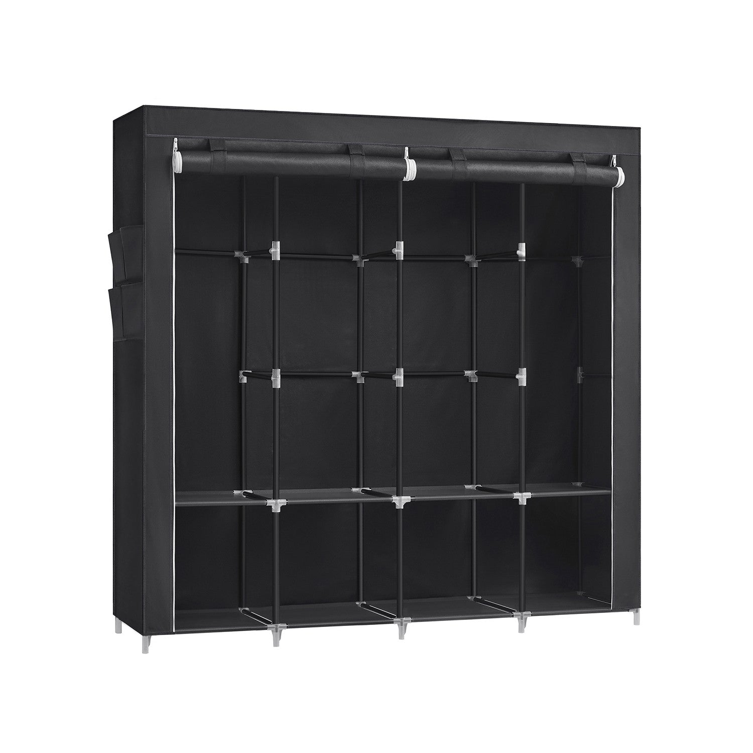 Portable Closet with 4 Hanging Rods and Shelves - image 1
