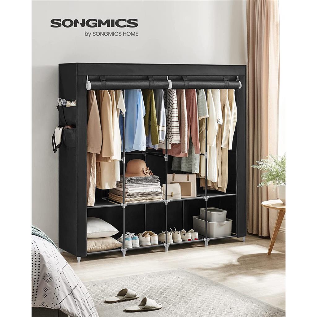 Portable Closet with 4 Hanging Rods and Shelves - image 3