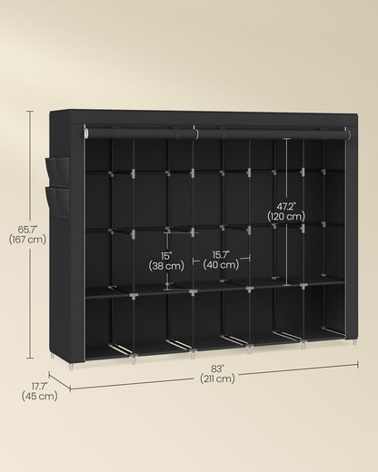 Wardrobe Closet Organizer with Cover
