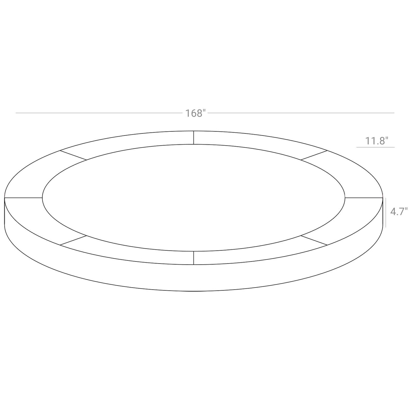 14 ft Replacement Trampoline Safety Pad — Cobalt Blue
