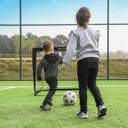 Set of 2 Pop-Up Soccer Goals — Black