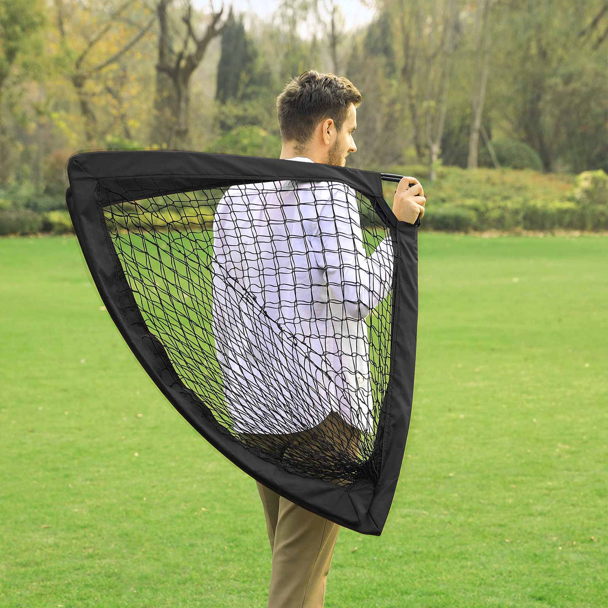 Set of 2 Pop-Up Soccer Goals — Black