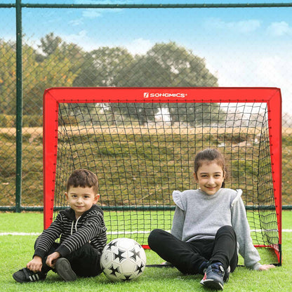Folding Children's Soccer Goal Set of 2 Red - image 4