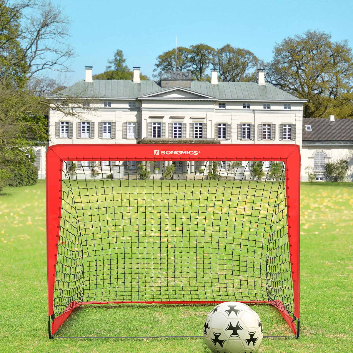 Set of 2 Pop-Up Soccer Goals — Red