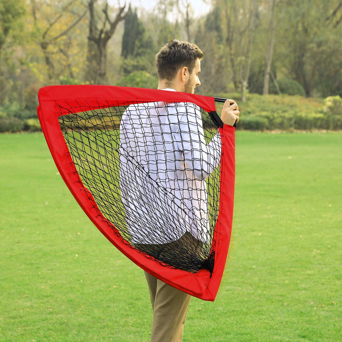 Set of 2 Pop-Up Soccer Goals — Red