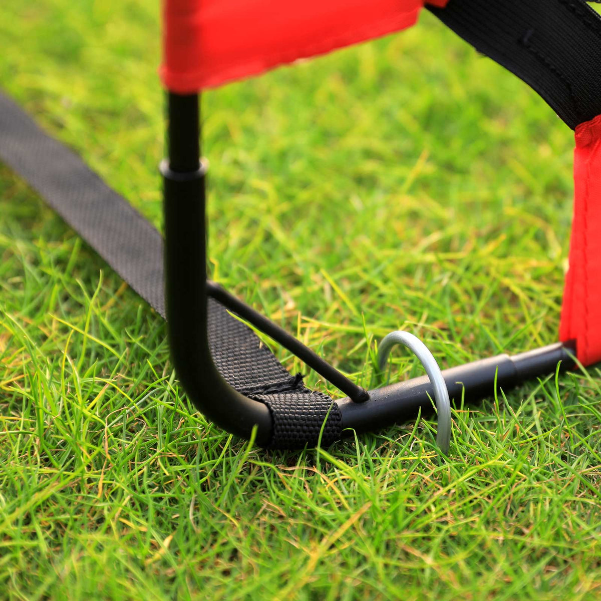Set of 2 Pop-Up Soccer Goals — Red