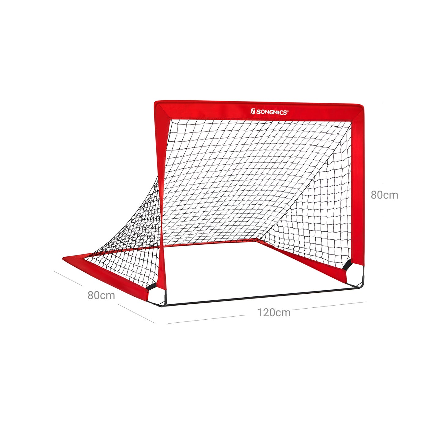 Folding Children's Soccer Goal Set of 2 Red - image 8
