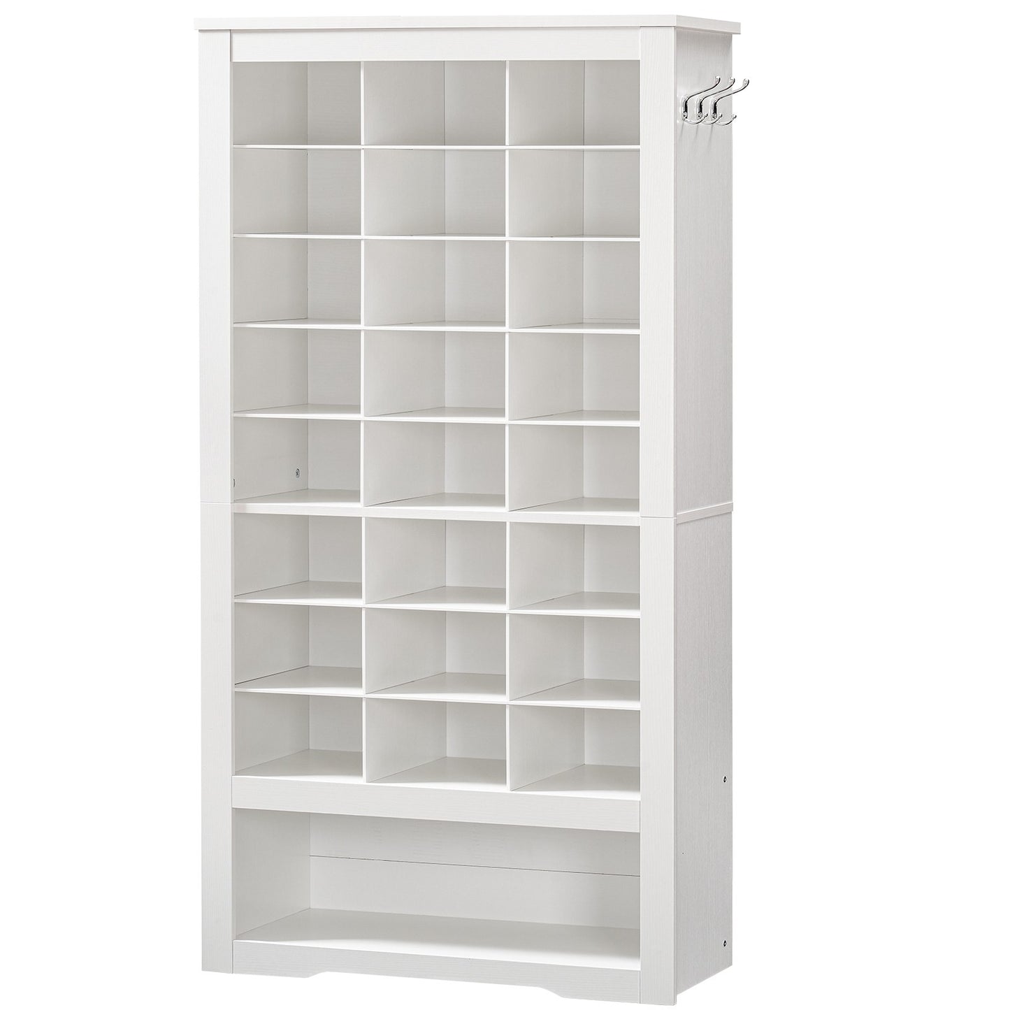 White Tall Shoe Cabinet - HWLEXTRA 