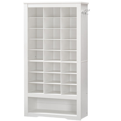 White Tall Shoe Cabinet - HWLEXTRA 