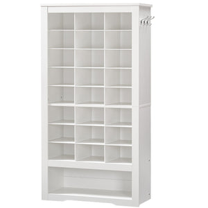 White Tall Shoe Cabinet - HWLEXTRA 