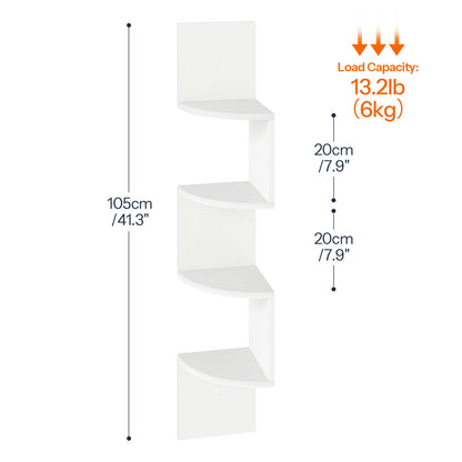 Corner Shelf Wall-Mounted - White