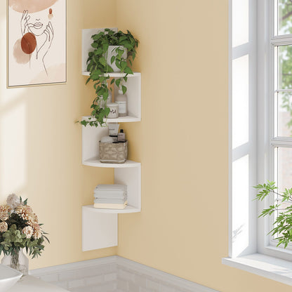 Corner Shelf Wall-Mounted - White